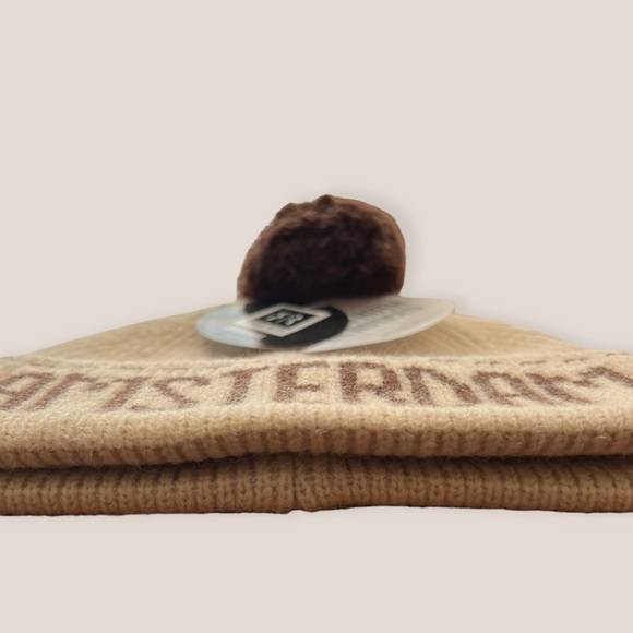 Amsterdam Knit Beanie Unisex Cream Brown Robin Ruth Winter Hat new - Picture 7 of 12